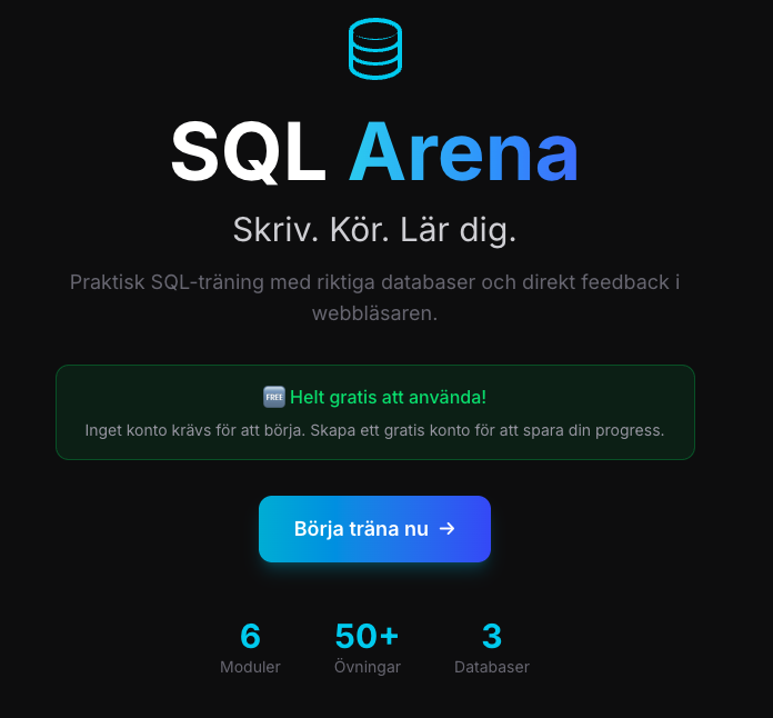 SQL Arena - Interactive SQL Learning Platform